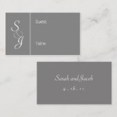 Bookmarked Receptie Zitplaatsen Kaarten-grijs Plaatskaartje (Voorkant / Achterkant)