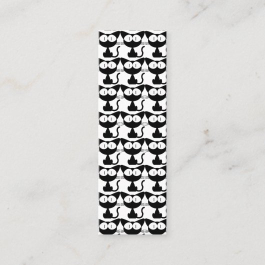 BOOKMARKER BLACK CAT GINGER MINI VISITEKAARTJE (Voorkant)