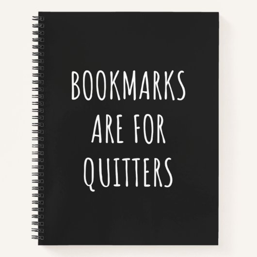 Bookmarks Are For Quitters Notitieboek (Voorkant)