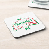Bookmas Time Reading Book Lover Holiday Print Appa Bier Onderzetter (Linkerzijde)