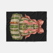 Bookmas Tree Christmas Librarian Book Lover Holida Fleece Deken (Voorkant (Horizontaal))