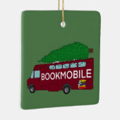 Bookmobile with Christmas Tree on Top Keramisch Ornament (Rechts)