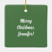 Bookmobile with Christmas Tree on Top Keramisch Ornament (Achterkant)