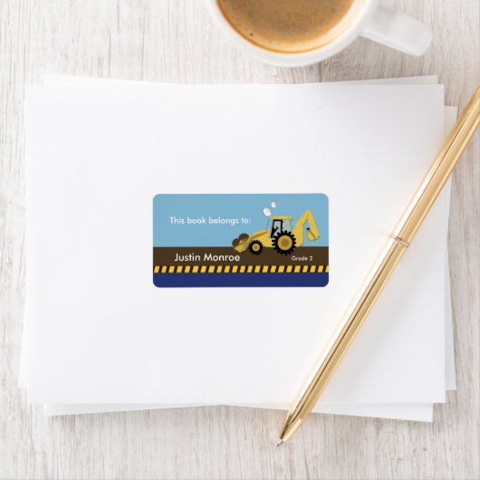 Bookplaat bouwplaatje etiket (Insitu)