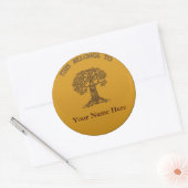 Bookplaat leesstructuur ronde sticker (Envelop)