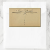 BOOKPLATE + ETIKET:  FRANS BRIEFKAART RECTANG RECHTHOEKIGE STICKER (Tas)