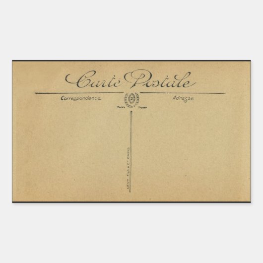 BOOKPLATE + ETIKET:  FRANS BRIEFKAART RECTANG RECHTHOEKIGE STICKER (Voorkant)