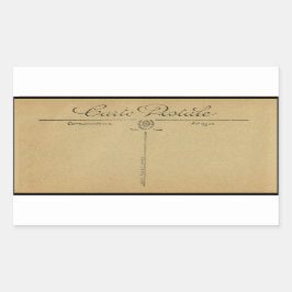 BOOKPLATE + ETIKET:  FRANS BRIEFKAART RECTANG RECHTHOEKIGE STICKER