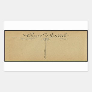 BOOKPLATE + ETIKET:  FRANS BRIEFKAART RECTANG RECHTHOEKIGE STICKER