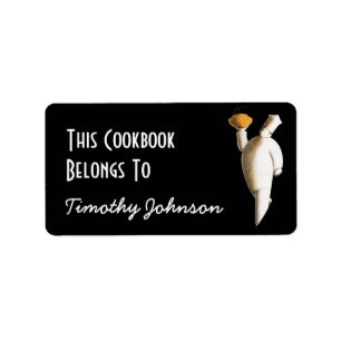 Bookplate ex libris naam chef kookboek behoort tot etiket