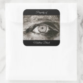 Bookplate Gepersonaliseerd Eigendomslabel voor Boe Vierkante Sticker (Tas)