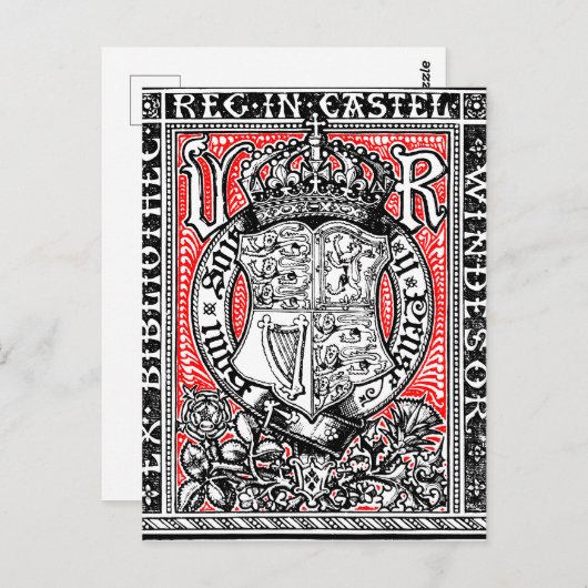 Bookplate Koningin Victoria in Windsor Castle Briefkaart (Voorkant / Achterkant)