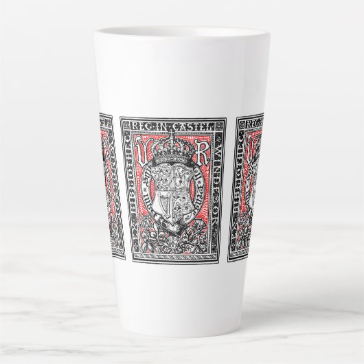 Bookplate Koningin Victoria in Windsor Castle Latte Mok (Voorkant)