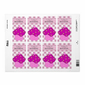 Bookplate Label Tiener Kinder Boek Roze Cupcake Ch (Full Sheet)