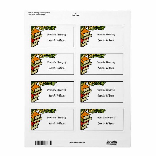 Bookplate Labels (Full Sheet)