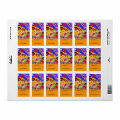 Bookplate Labels Kinder Stickers Vlinders (Full Sheet)