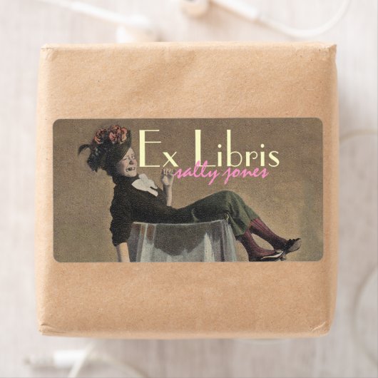 Bookplate Labels Schattige Funny Lady  Ex Libris (Insitu)