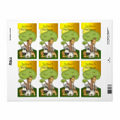 Bookplate Labels School Tiener Kinder Oerwoud 3 (Full Sheet)