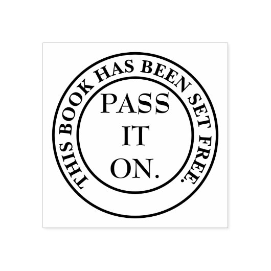 Bookplate om het delen van boeken aan te moedigen rubberstempel (Afrduk)