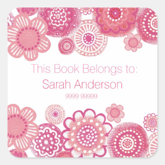 Bookplate School Stickers Dit boek behoort toe aan (Voorkant)