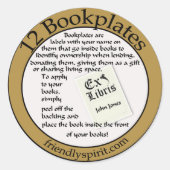 Bookplate sticker voor bestellingen (Voorkant)