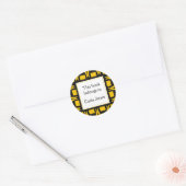Bookplaten gepersonaliseerd ronde sticker (Envelop)