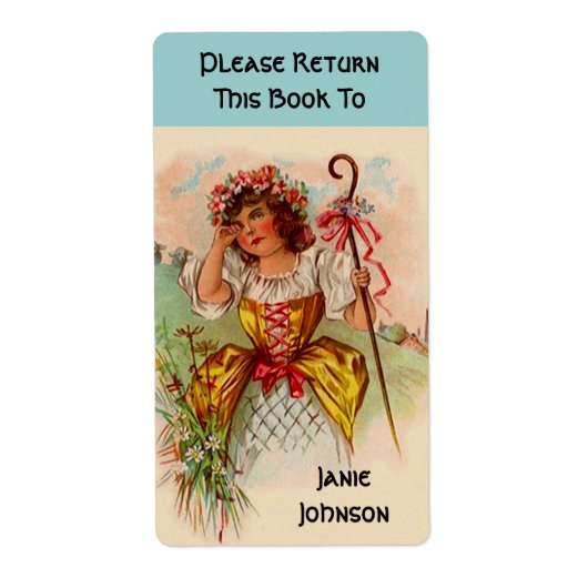 Bookplates Gepersonaliseerde naam borden Little Bo Etiket (Voorkant)