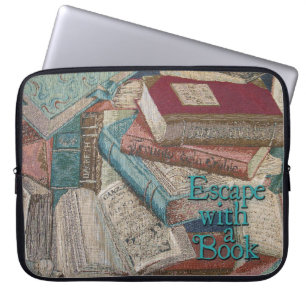  Books achtergrondlaptophoes Laptop Sleeve
