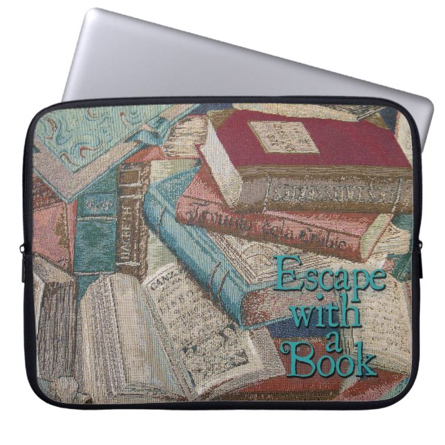  Books achtergrondlaptophoes Laptop Sleeve (Voorkant)