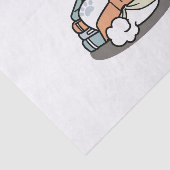 Books and Barks – Cute Sleepy Dog Reading Design Tissuepapier (Detail)