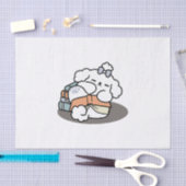 Books and Barks – Cute Sleepy Dog Reading Design Tissuepapier (Craft)