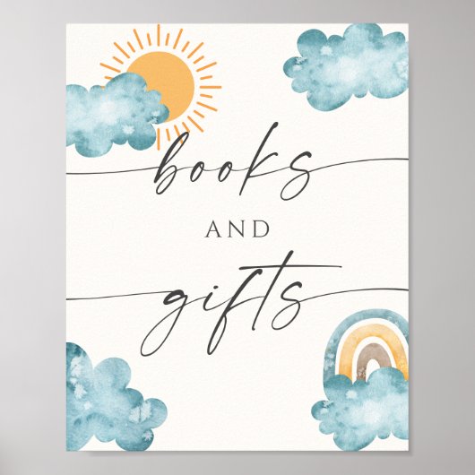 Books And Gifts Baby Shower Sunshine Poster (Voorkant)
