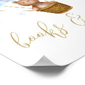 Books and Gifts Teddy Bear Blue Baby shower Sign Poster (Hoek)
