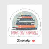 Books and Moonlight Sticker (Vel)