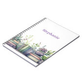 Books and Plants Watercolor Notebook Notitieboek (Linkerzijde)