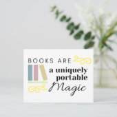 Books Are a Uniquely Portable Magic Postcard Briefkaart (Staand voorkant)