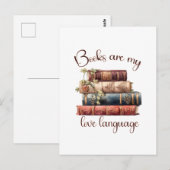 Books Are My Love Language Briefkaart (Voorkant / Achterkant)