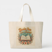 Books are my love language  grote tote bag (Achterkant)