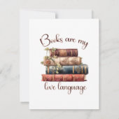 Books Are My Love Language Notitiekaartje (Achterkant)