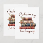 Books Are My Love Language Notitiekaartje (Voorkant / Achterkant)