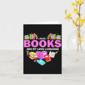Books Are My Love Language Reading Lover Librarian Kaart (Gele Bloem)