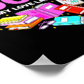 Books Are My Love Language Reading Lover Librarian Poster (Hoek)