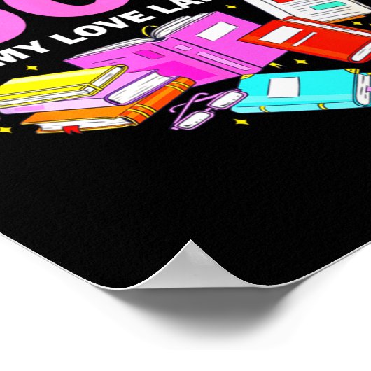 Books Are My Love Language Reading Lover Librarian Poster (Hoek)