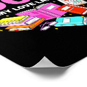 Books Are My Love Language Reading Lover Librarian Poster (Hoek)