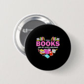 Books Are My Love Language Reading Lover Librarian Ronde Button 5,7 Cm (Voorkant /achterkant)