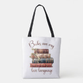 Books Are My Love Language Tote Bag (Achterkant)