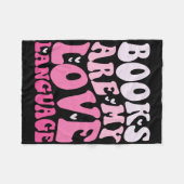 Books Are My Love Language Valentine Day Kids Boys Fleece Deken (Voorkant (Horizontaal))