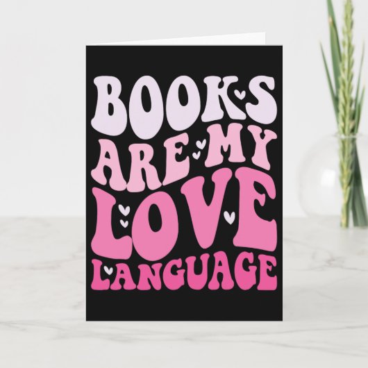 Books Are My Love Language Valentine Day Kids Boys Kaart (Voorkant)