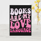 Books Are My Love Language Valentine Day Kids Boys Kaart (Gele Bloem)
