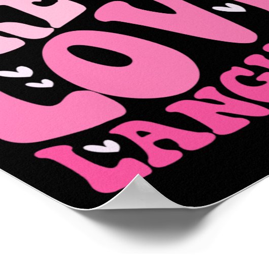 Books Are My Love Language Valentine Day Kids Boys Poster (Hoek)